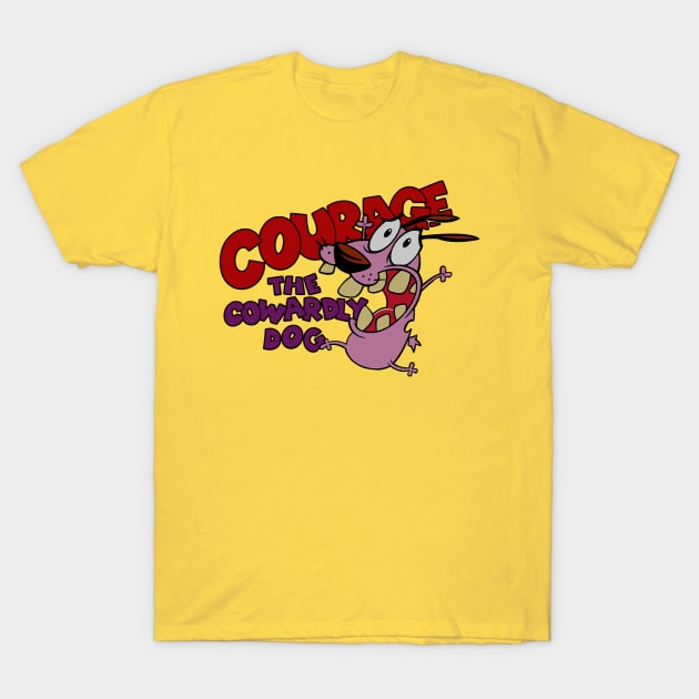 cowardly courage retro T-Shirt by annateraa